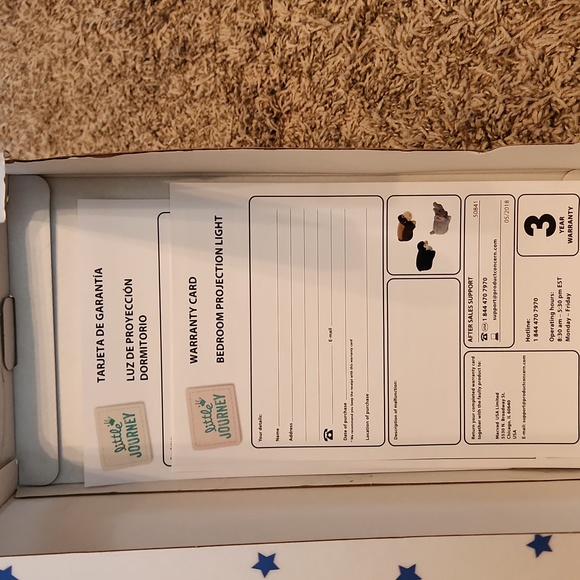 LITTLE JOURNEY Penguin Night Light Stars Moon Projection - Picture 6 of 12